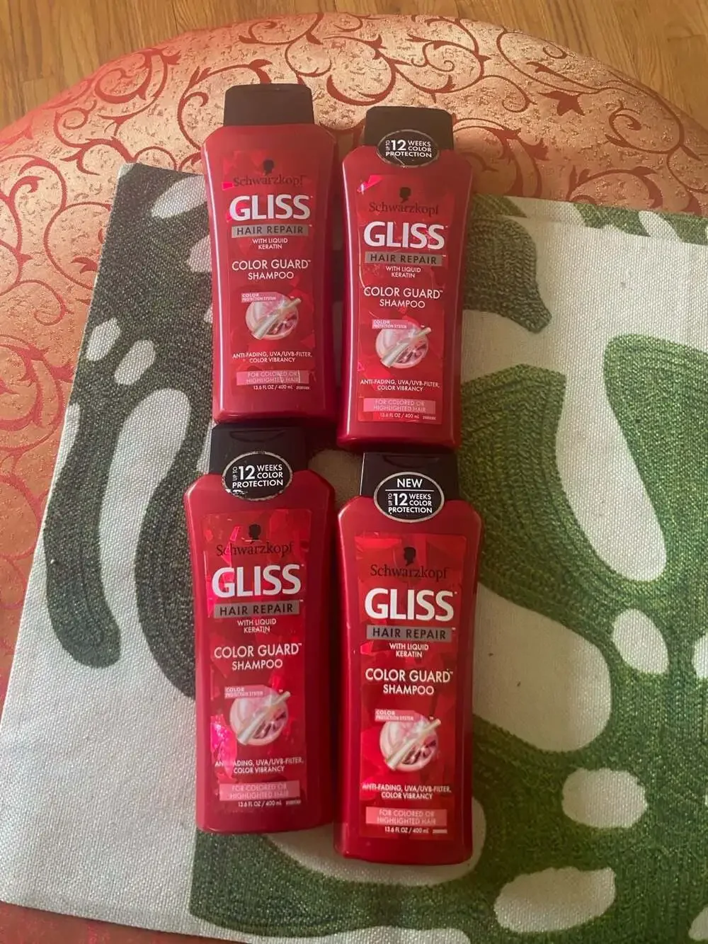Schwarzkopf Gliss Hair Repair Color Guard Shampoo 13.6 fl oz (Lot of 4)